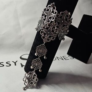 Sassy Jones Intricate Silver Bracelet